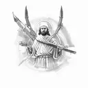 Hunting jesus tattoo design idea