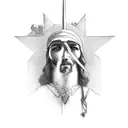 Hunting jesus tattoo design idea