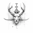 Hunting jesus tattoo design idea