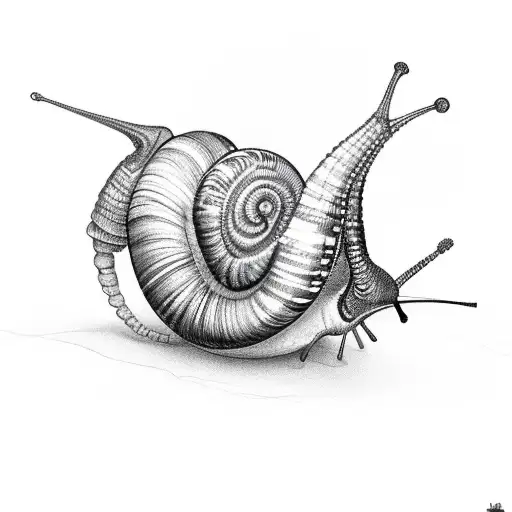 snail tattoo design idea