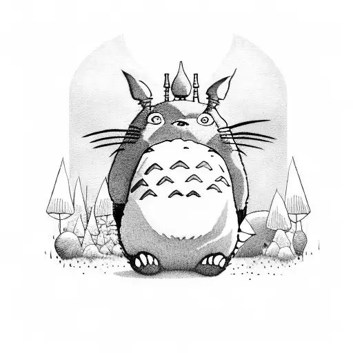 totoro tattoo design idea