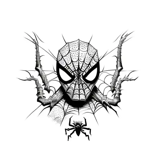 Spiderman zombie  tattoo design idea