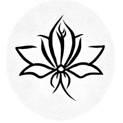 Avatar last airbender white lotus symbole with flowers and leafs, on ribcage tattoo design idea