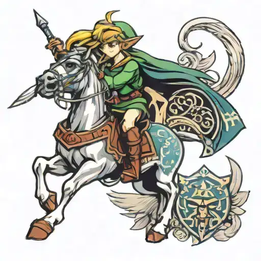 link Zelda tattoo design idea