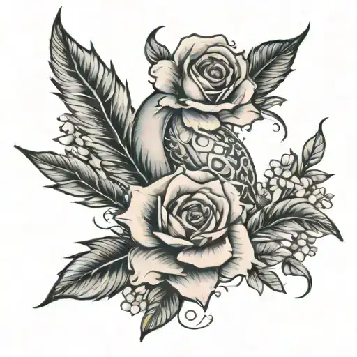 God grant me the serenity to accept the things I cannot change. tattoo with flowers  tattoo design idea