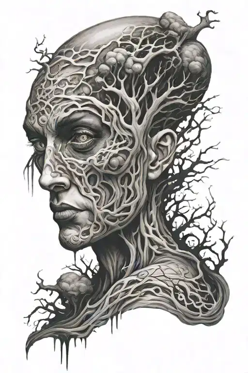 when you gaze long into the abyss tattoo design idea