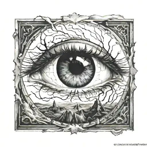 when you gaze long into the abyss tattoo design idea