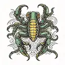 scorpion on a frog tattoo design idea