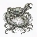 scorpion on a frog tattoo design idea