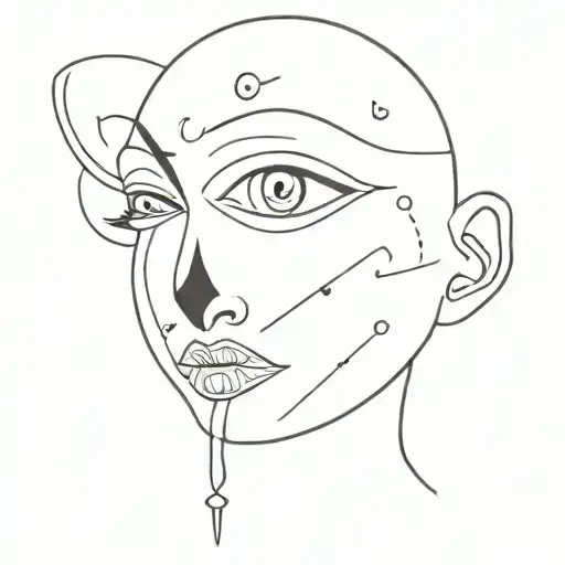 3rd eye sockets tattoo design idea