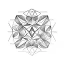 triangle, each corner have 1 word. top corner word: Destiny. bottom right corner have: karma. left corner: intuition  tattoo design idea