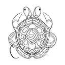 turtle and butterfly tattoo design idea