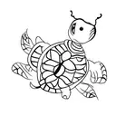 turtle and butterfly tattoo design idea