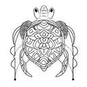 turtle and butterfly tattoo design idea