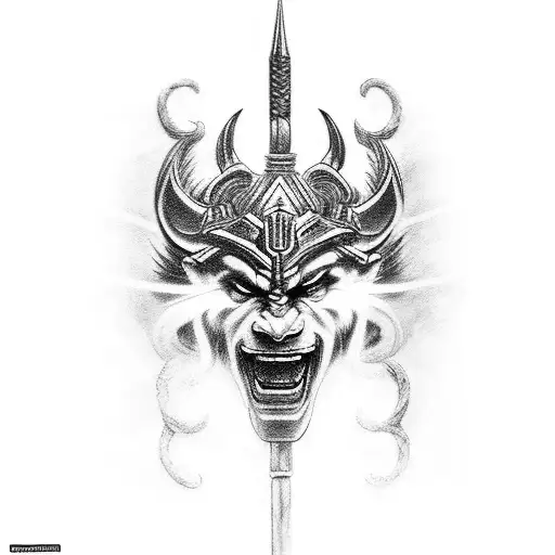 raijin, thor, zeus tattoo design idea