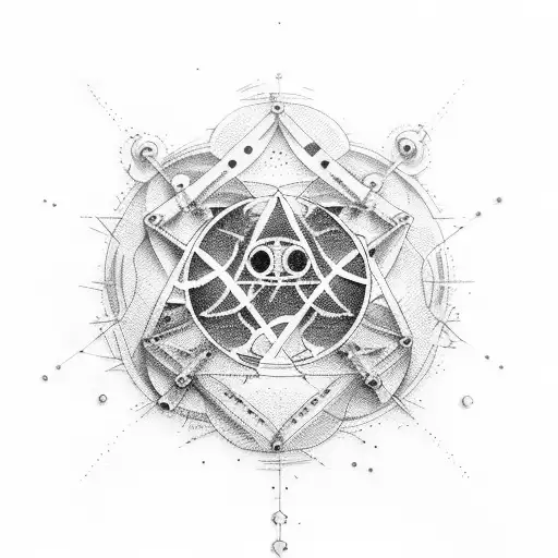 SPACE WITH ATOMS tattoo design idea
