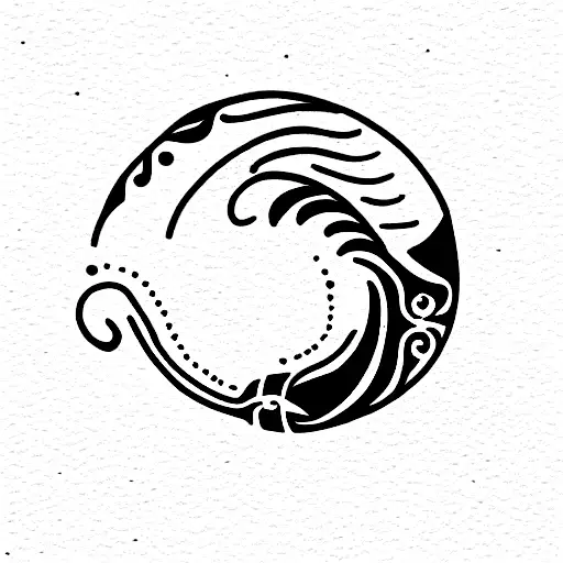 bali belly tattoo design idea