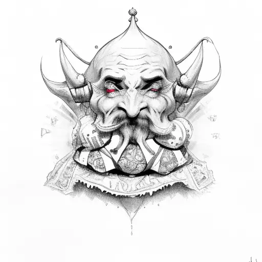 jester tattoo design idea