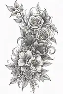 anatomy flowers growing tattoo design idea