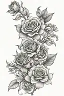 anatomy flowers growing tattoo design idea