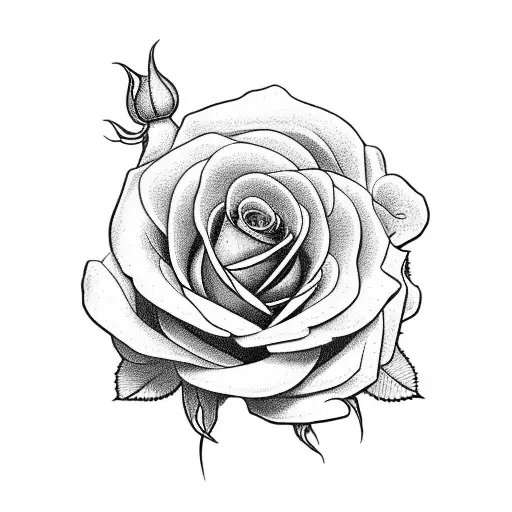 western roses with initials C J E tattoo design idea