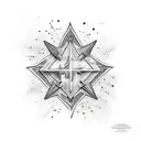 Star 6 army children tattoo design idea