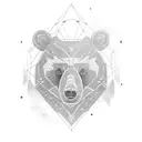 Bear walking tattoo design idea