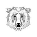 Bear walking tattoo design idea