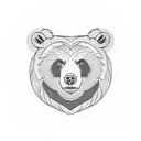 Bear walking tattoo design idea