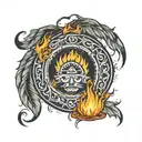 the fire ring radahn The fire ring tattoo design idea