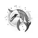 terrifying orca tattoo design idea