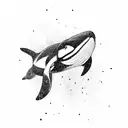 terrifying orca tattoo design idea