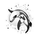 terrifying orca tattoo design idea