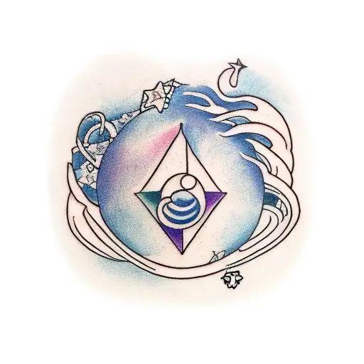 capricorn earthy tattoo design idea