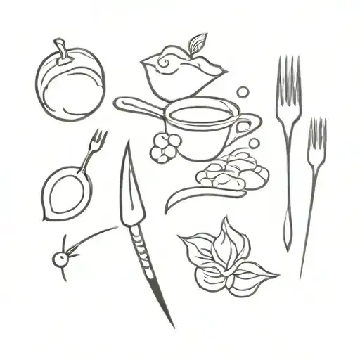 culinary arts tattoo design idea