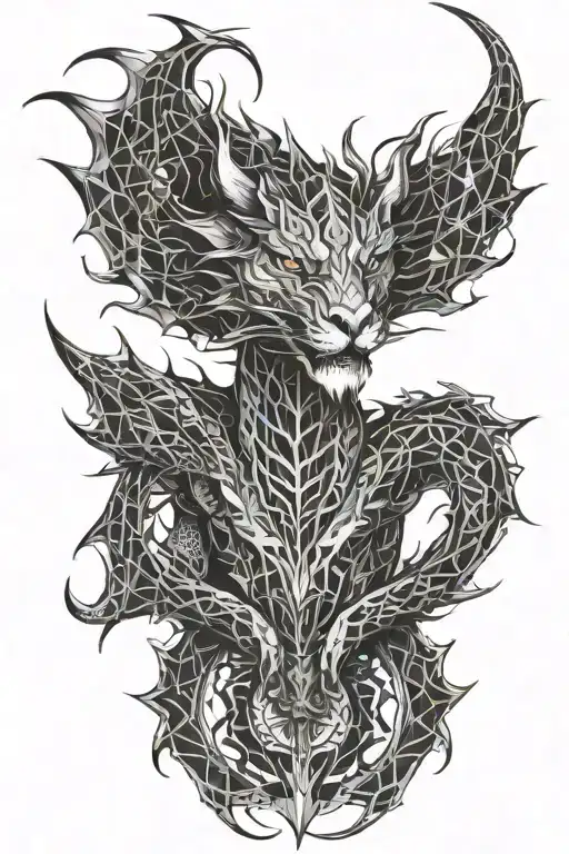 leo dragon tattoo design idea