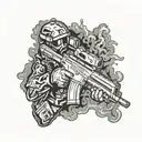 Counter Strike smoke tattoo design idea