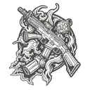 Counter Strike smoke tattoo design idea