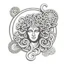 medusa and roma gypsy symbol tattoo design idea