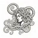 medusa and roma gypsy symbol tattoo design idea