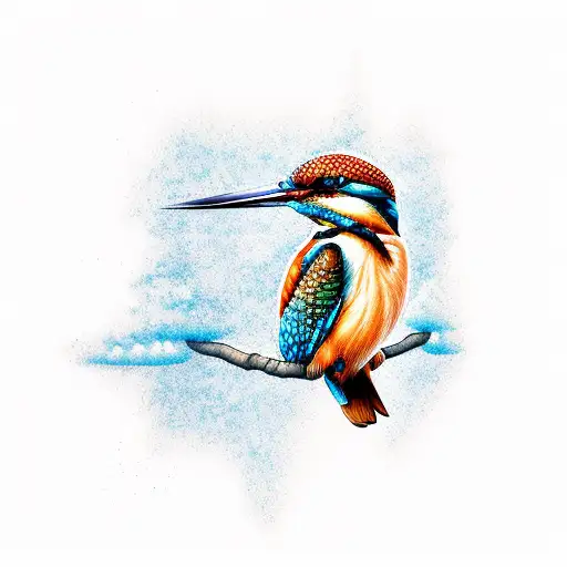 Kingfisher bird tattoo design idea