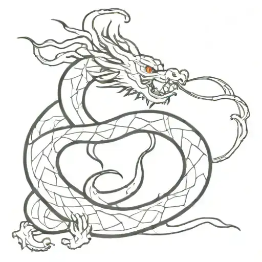 Shenron being summoned tattoo design idea