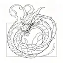 Shenron being summoned tattoo design idea