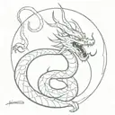 Shenron being summoned tattoo design idea