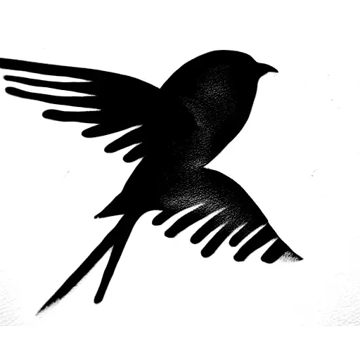 multiple birds flying in a single strike tattoo design idea