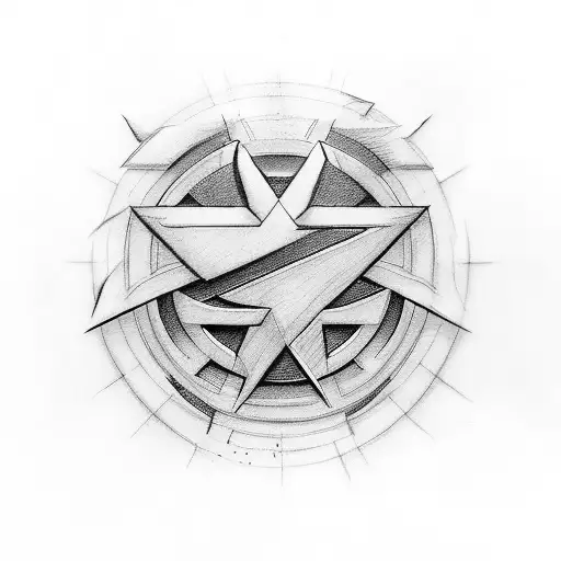 super hero symbol with an E tattoo design idea