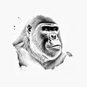 Gorilla tattoo design idea