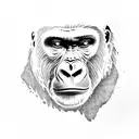 Gorilla tattoo design idea
