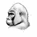 Gorilla tattoo design idea