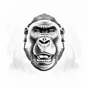 Gorilla tattoo design idea